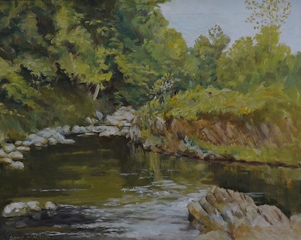 David Bond Walker (1891-1977), oil on canvas, Irish riverscape, signed, 40 x 50cm. Condition - fair to good